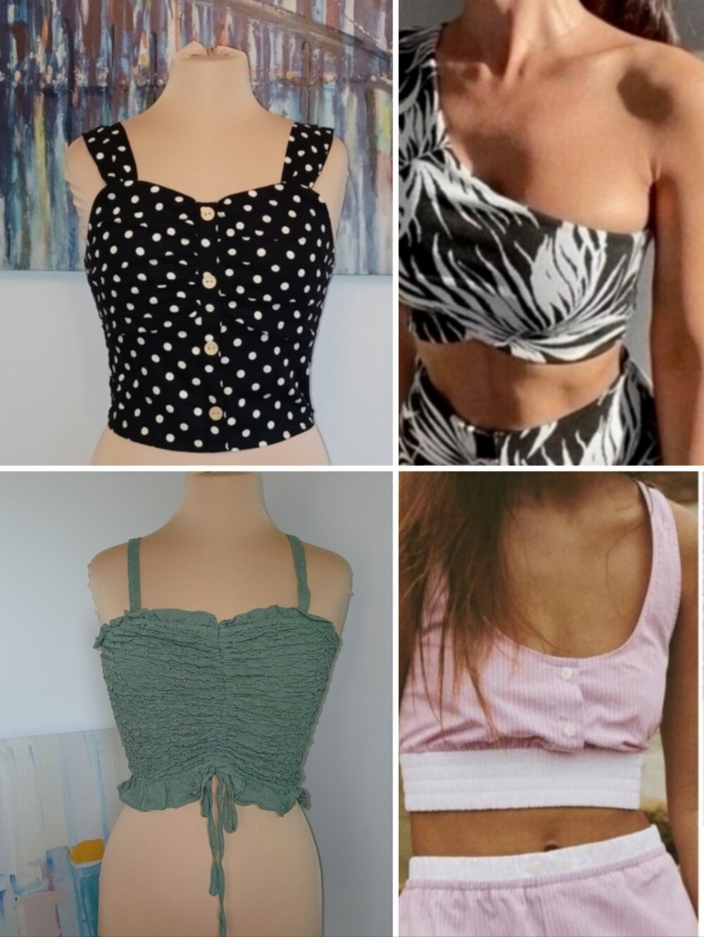 FLASH SALE! Crop Top Bundle! 2 Zara & 2 Mall Brands, New With Tags 6ish